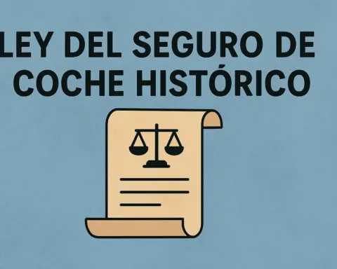 Icono de pergamino con una balanza de la justicia, representando normativa legal sobre seguros para vehículos clásicos.