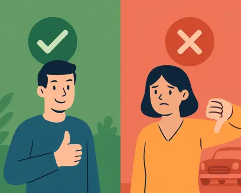 Dos personas mostrando opiniones opuestas sobre los seguros de coches históricos.